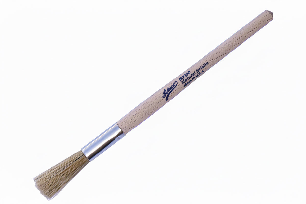 ATECO 3/8" White Round Pastry Brush 60200