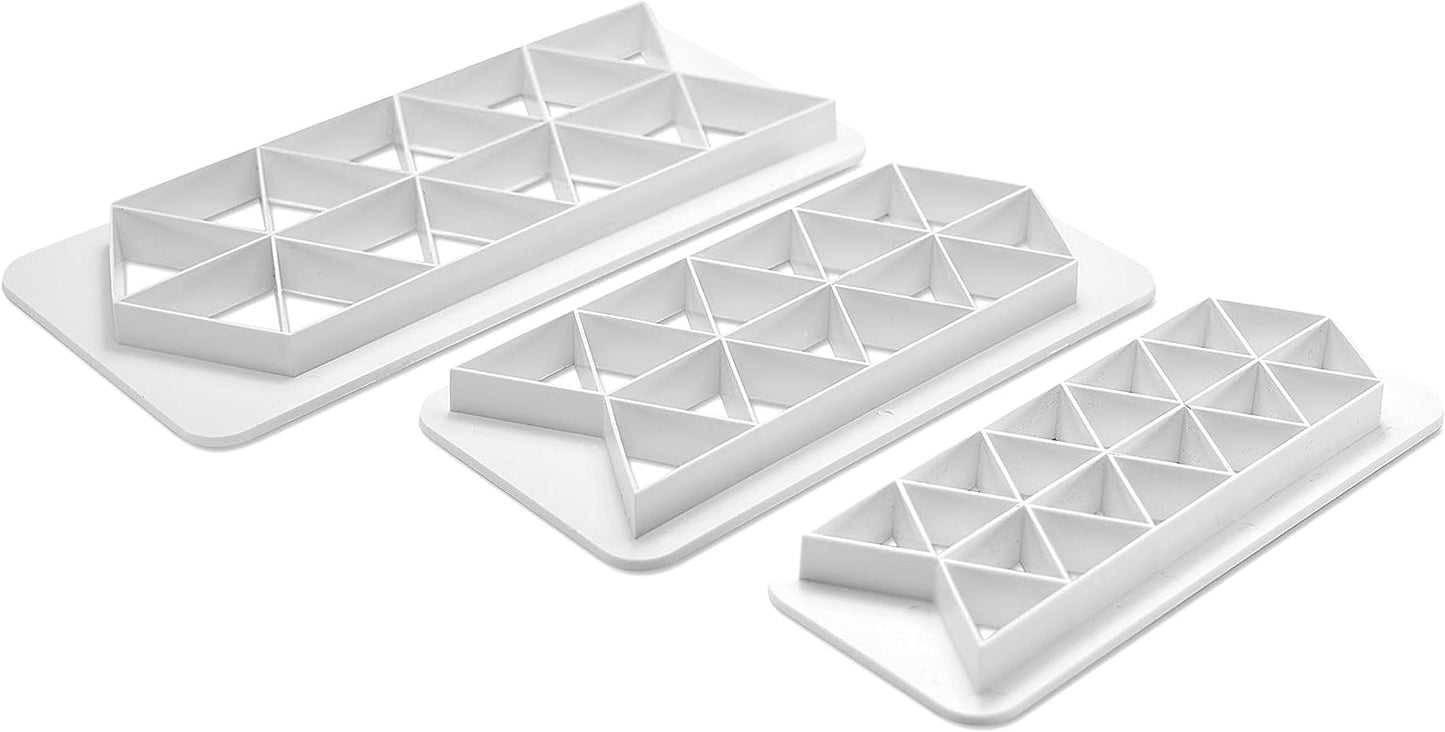 ATECO Triangle Plastic Geometric Fondant Cutter Set 5723