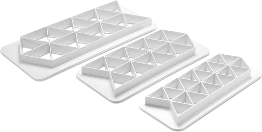 ATECO Triangle Plastic Geometric Fondant Cutter Set 5723