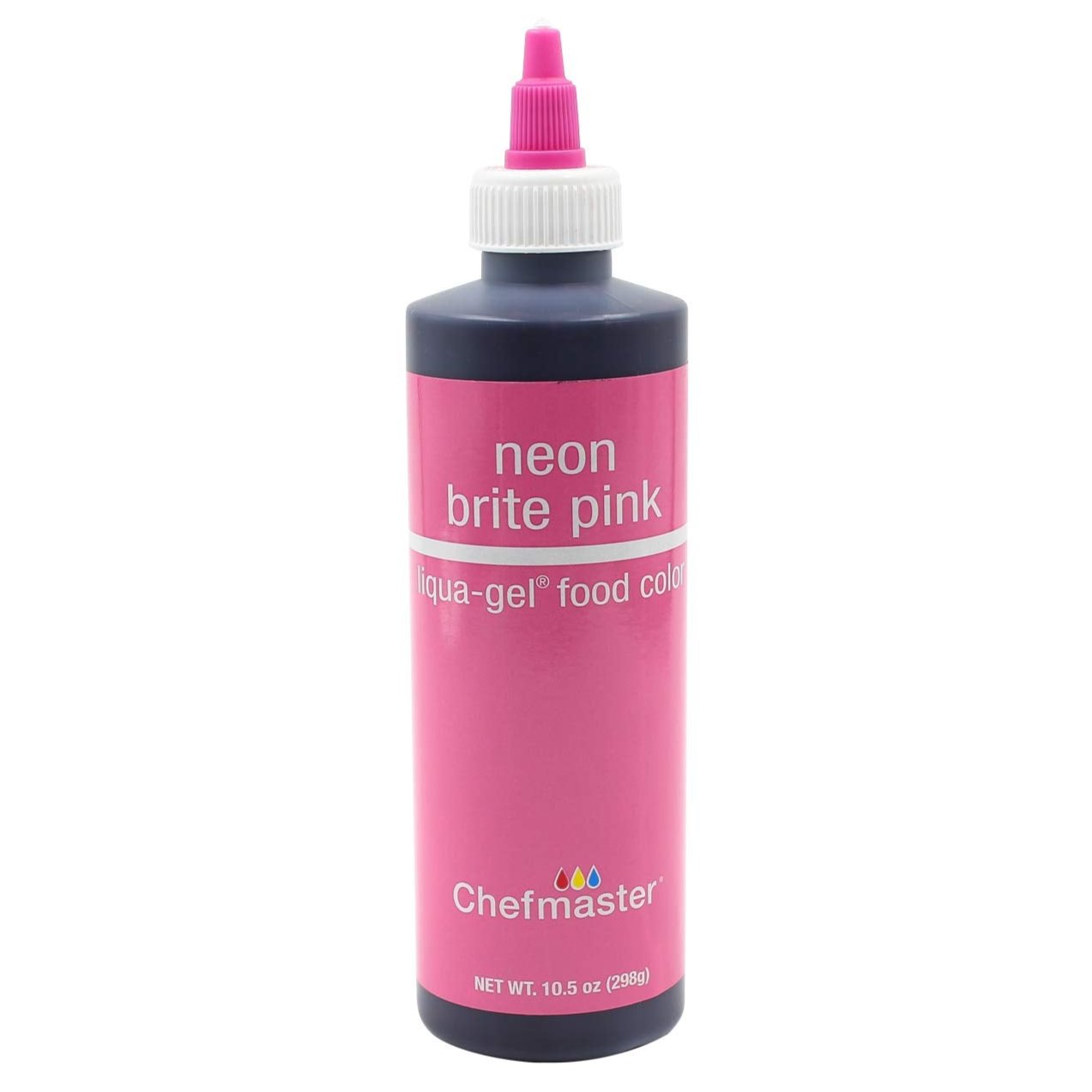 Chefmaster Neon Brite Pink 10.5oz Liqua Gel Food Color