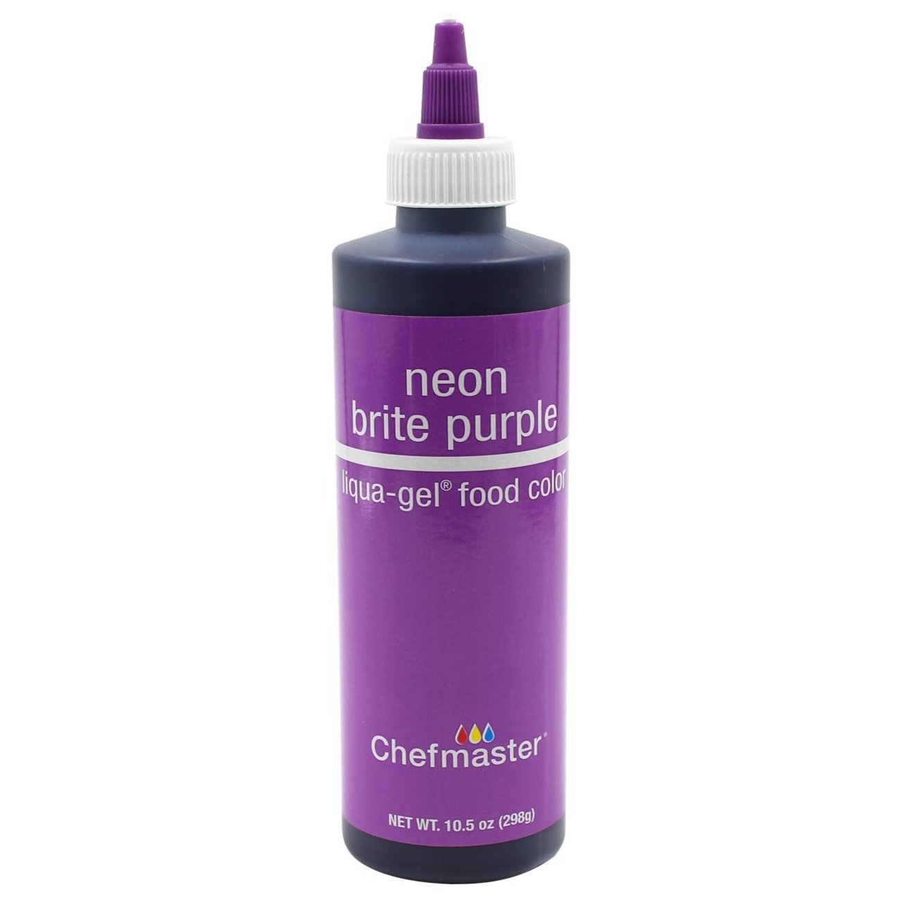Chefmaster Neon Brite Purple 10.5oz Liqua Gel Food Color