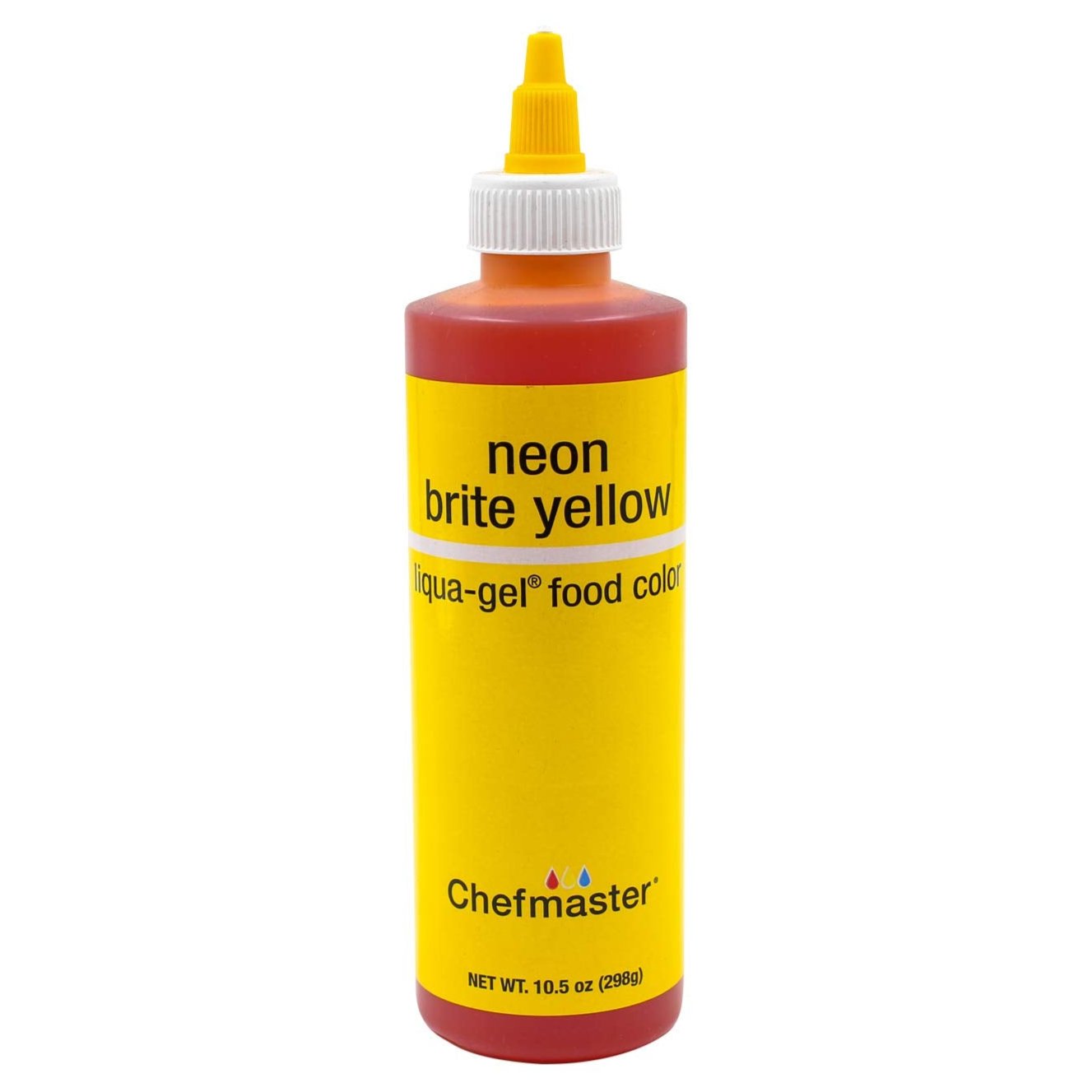 Chefmaster Neon Brite Yellow 10.5oz Liqua Gel Food Color