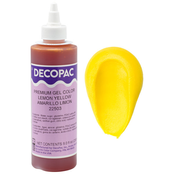 Decopac Lemon Yellow Premium Gel Food Color 22503