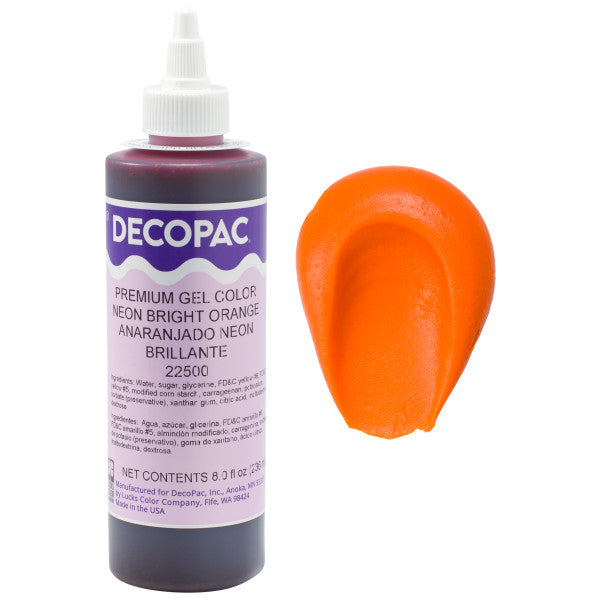 Decopac Neon Bright Orange Premium Gel Food Color 22500