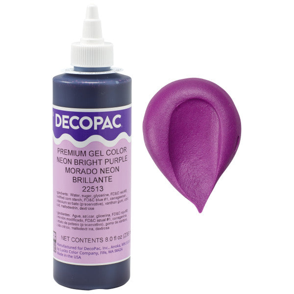 Decopac Neon Bright Purple Premium Gel Food Color  22513