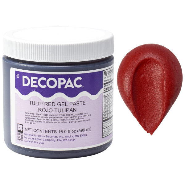 Decopac Tulip Red Premium Gel Paste Food Color 22485