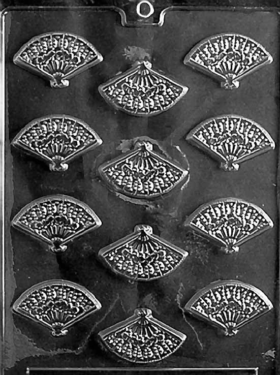 Fan Mint Plastic Chocolate Mold W029