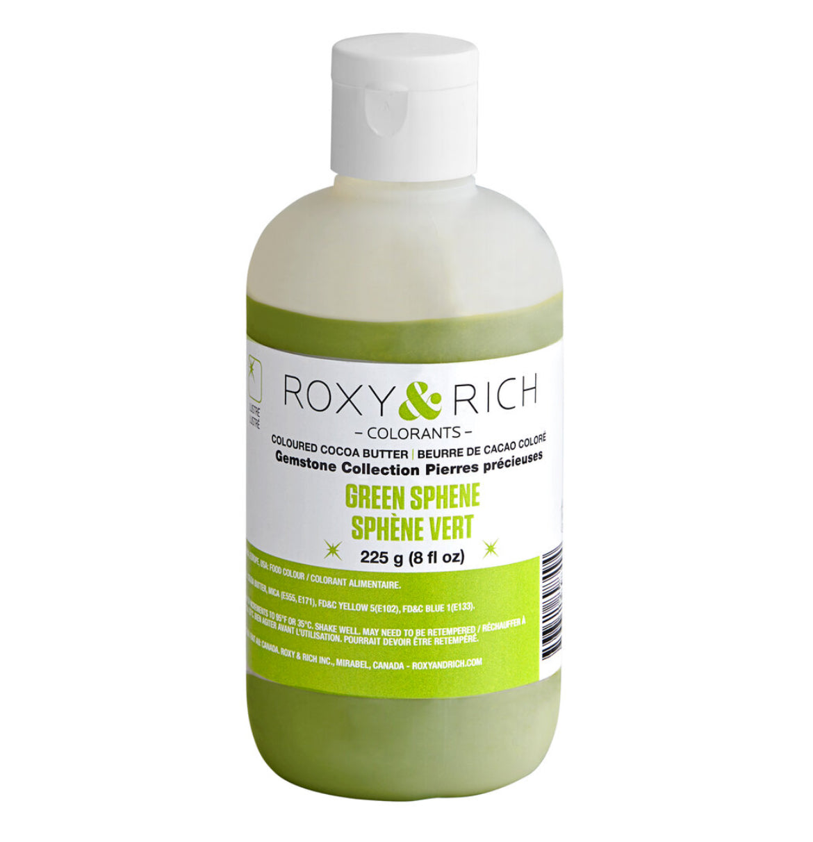 Green Sphene Gemstone Cocoa Butter Roxy & Rich