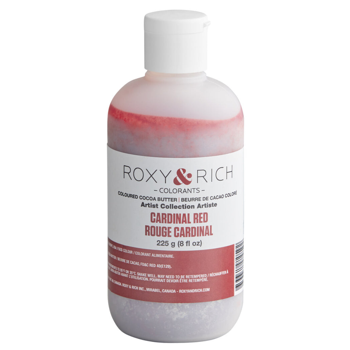 Cardinal Red Colored Cocoa Butter Roxy & Rich