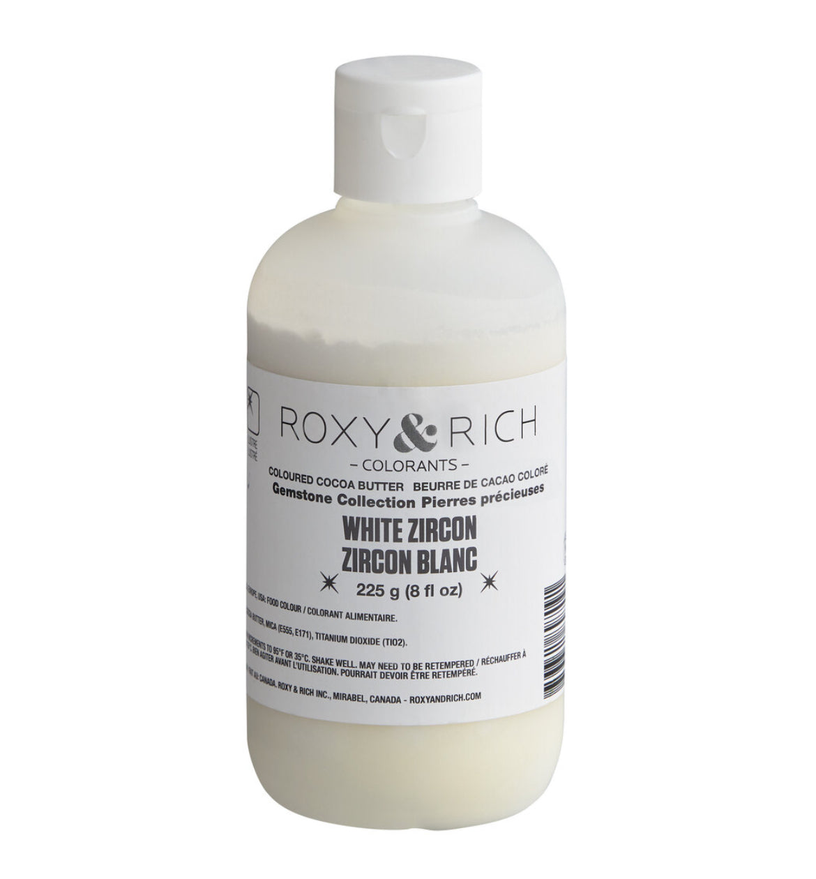 White Zircon Gemstone Cocoa Butter Roxy & Rich