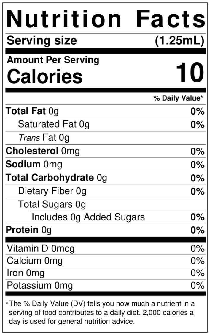 Lorann Amaretto Flavor Nutrition Facts 0380