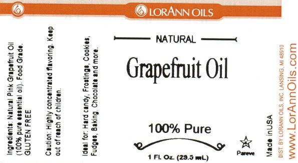 Lorann Grapefruit Oil Label 0670