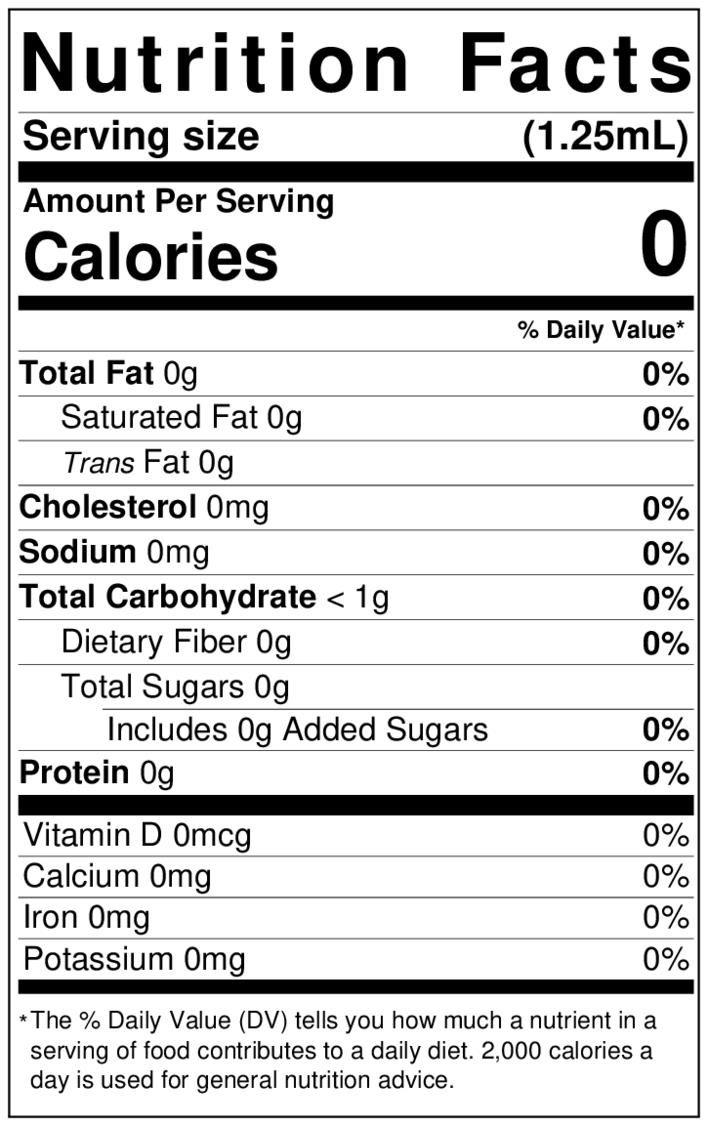 Lorann Guava Flavor Nutrition Facts 0665