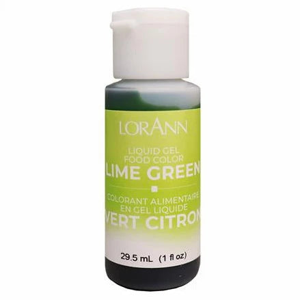Lorann Lime Green Liquid Gel Food Color 1180-0500