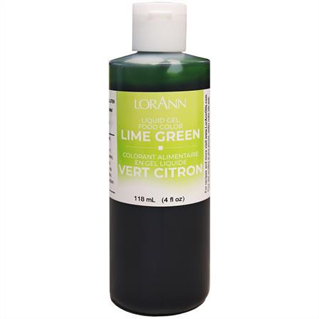 Lorann Lime Green Liquid Gel Food Color 1180-0800
