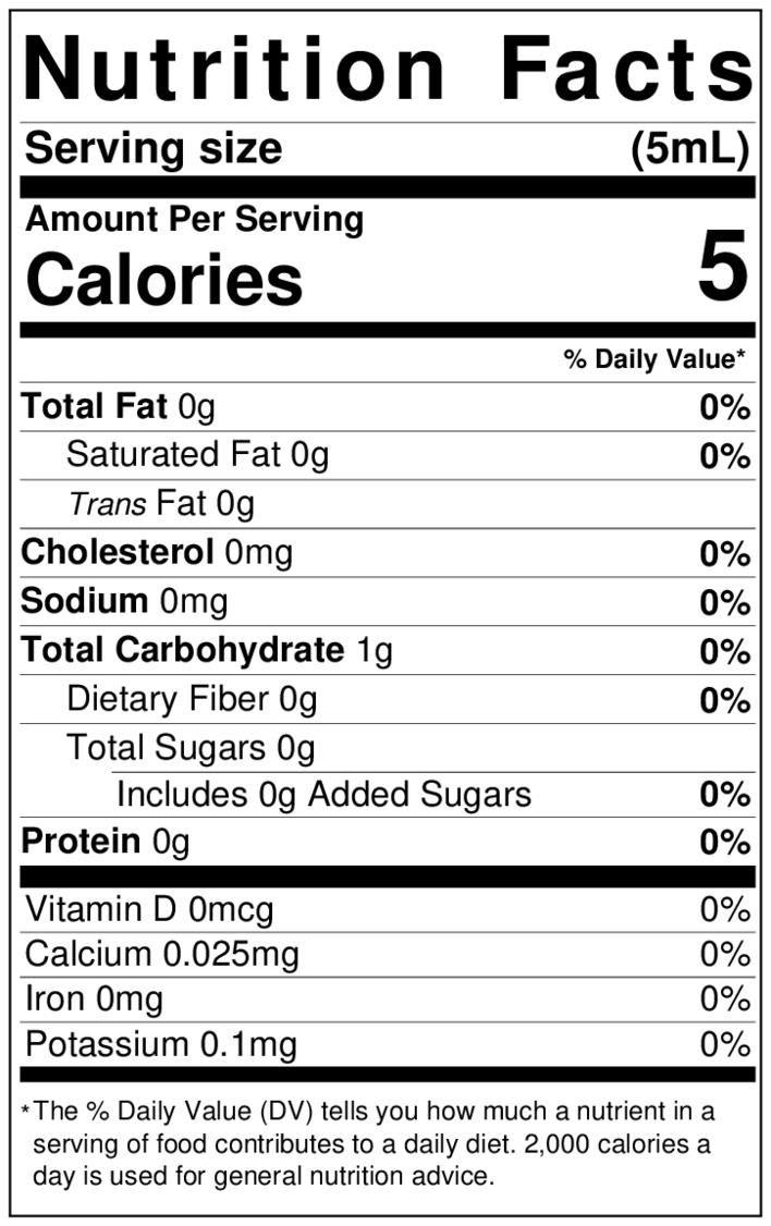 Lorann Orange Cream Flavor Fountain Nutrition Facts 0950