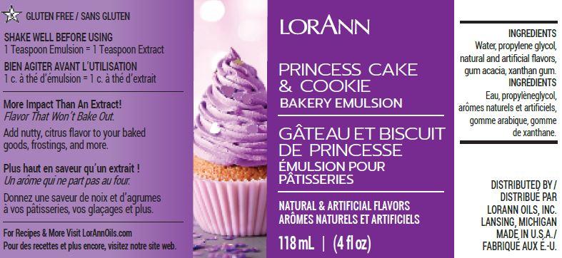 Lorann Princess Cake Bakery Emulsion Label 0756