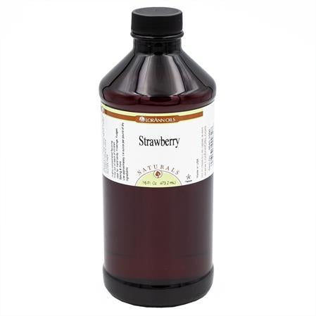Lorann Strawberry Natural Flavor 16oz 3640-1000