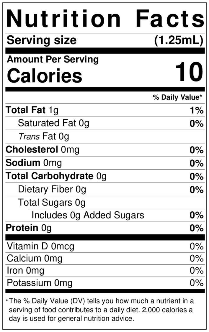 Lorann Vanilla Flavor Nutrition Facts 0690