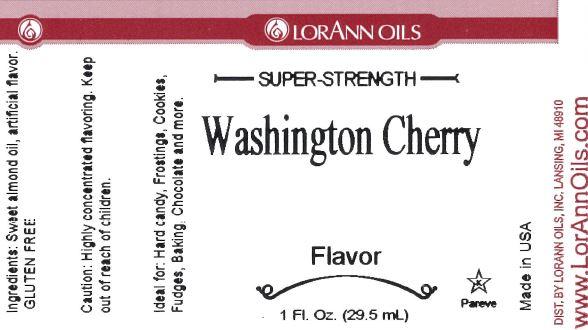Lorann Washington Cherry Flavor Label 0702