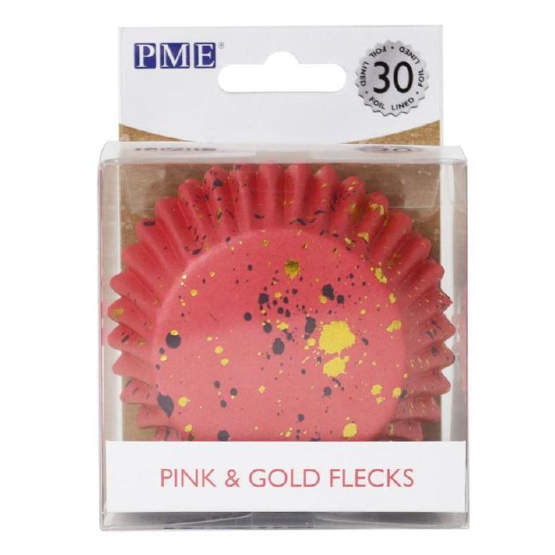 Pink & Gold Flecks Foil Baking Cups PK/30 PME