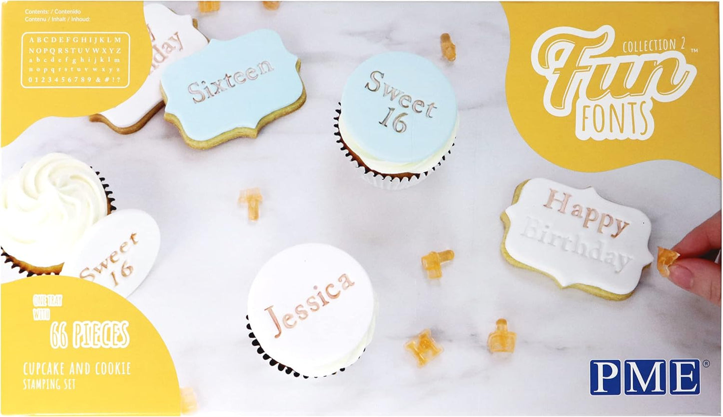 PME Fun Fonts Cupcake & Cookie Set of 66 FF57