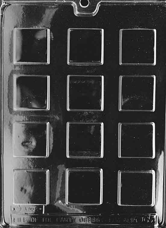 Plain Square Mint Plastic Chocolate Mold AO065