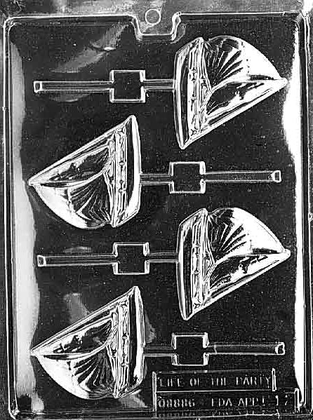 Sailboat Lolly Plastic Chocolate Mold K012