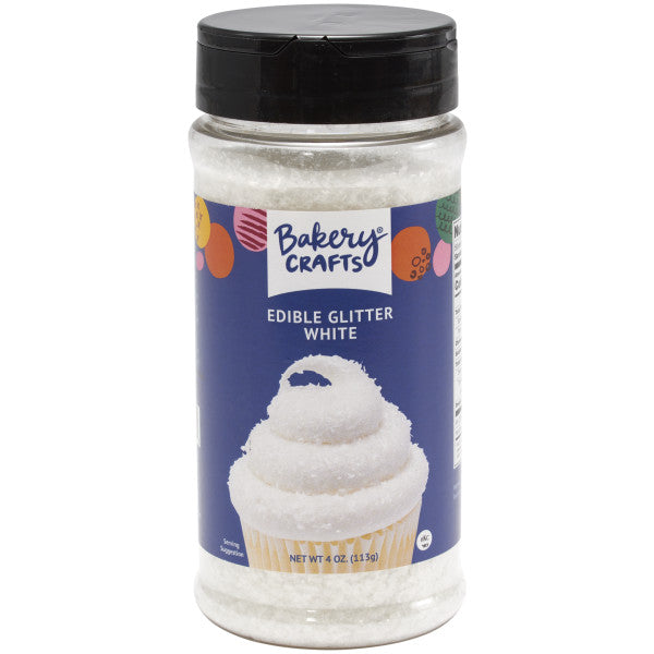 White Edible Glitter 4oz 38134