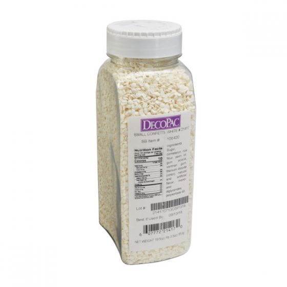 White Confetti Quins 19.5 oz