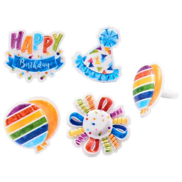 Happy Birthday Cake Rings Pk/144