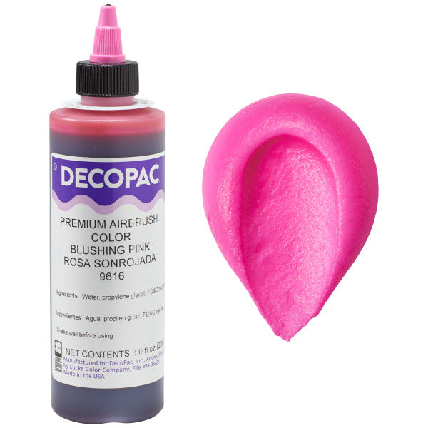 Blushing Pink 8 oz Airbrush Food Color Decopac