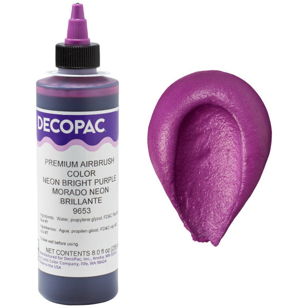 Neon Purple 8 oz Airbrush Food Color Decopac