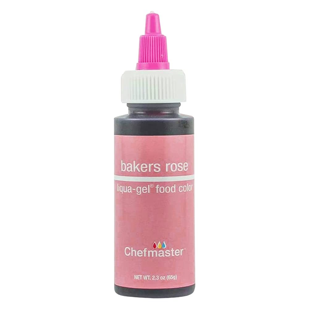 Chefmaster Bakers Rose 2.3oz Liquid Gel Color