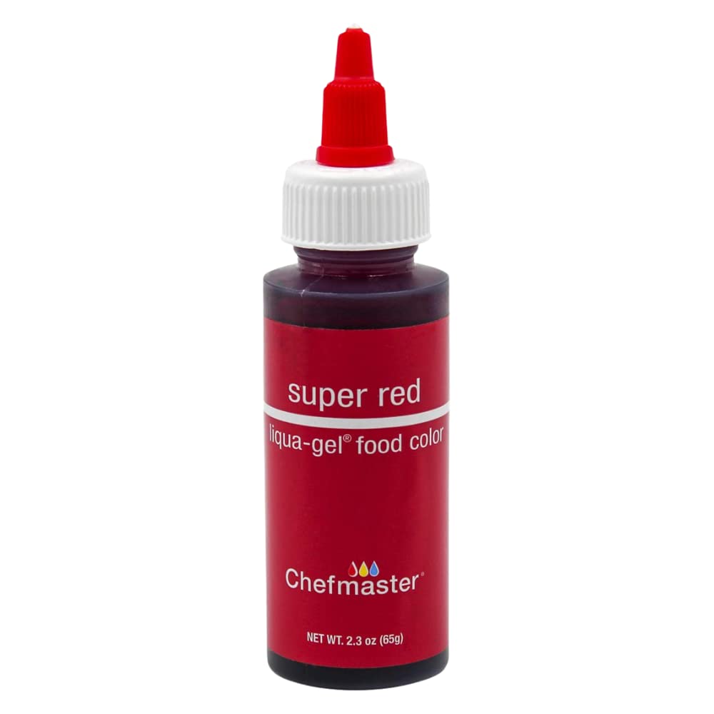 Chefmaster Super Red 2.3oz Liqua Gel Food Color