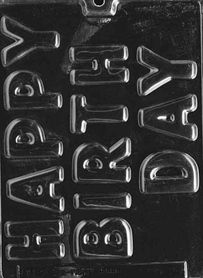 Happy Birthday Letters Chocolate Mold L020
