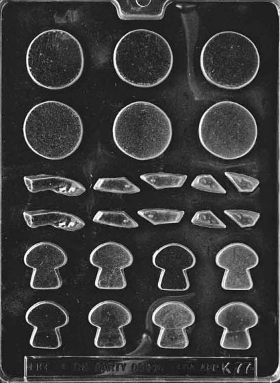 Pepperoni, Mushroom, Pepper Chocolate Mold