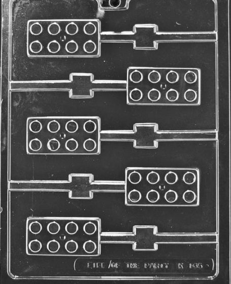 Lego Building Block Lolly Plastic Chocolate Mold K165