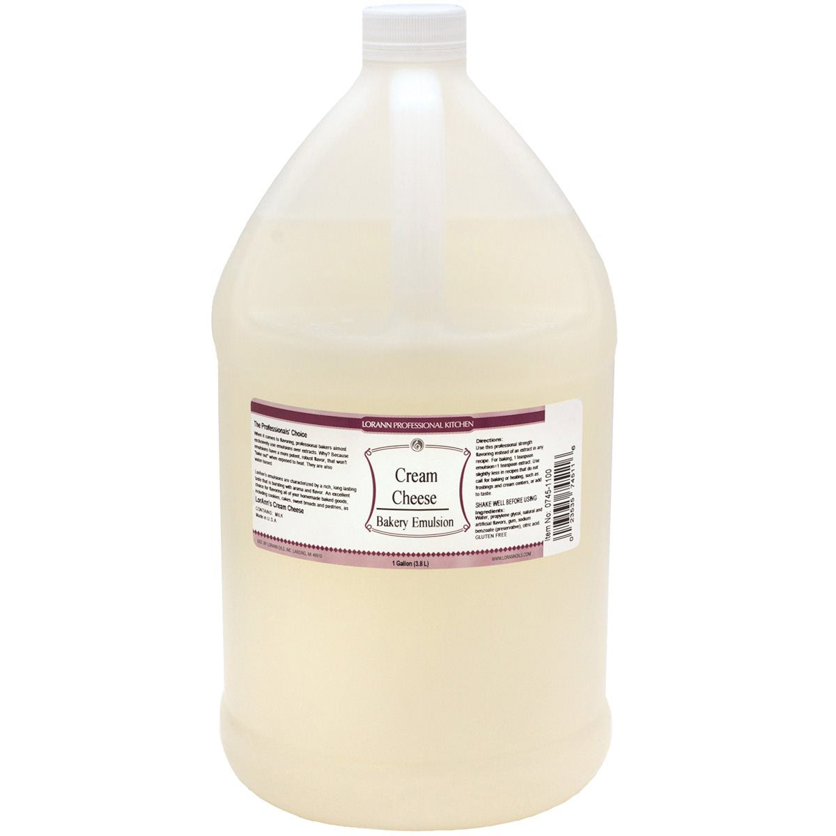 Lorann Cream Cheese Bakery Emulsion 128oz 0745