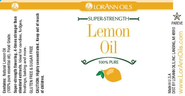 Lorann Lemon Oil Flavor Label 0020