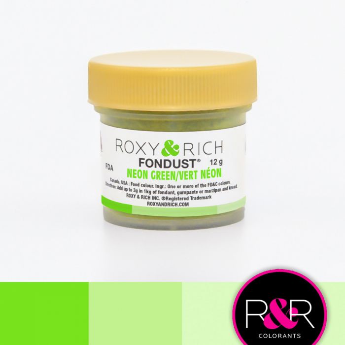 Roxy & Rich Neon Green Fondust 12 grams