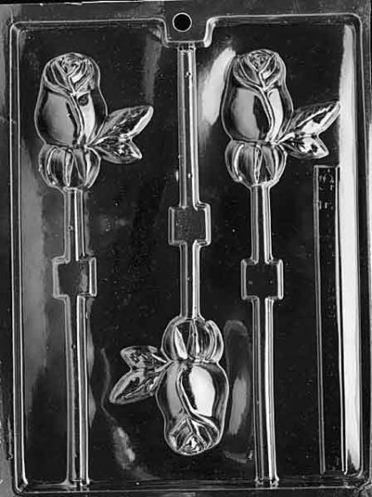 Long Stem Rose Lollipop Chocolate Mold