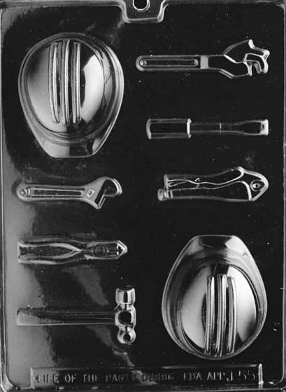 Hard Hat Tools Construction Chocolate Mold