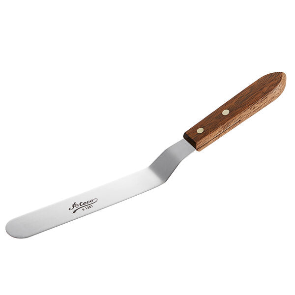 7-5/8" Offset Spatula Wooden Handle ATECO
