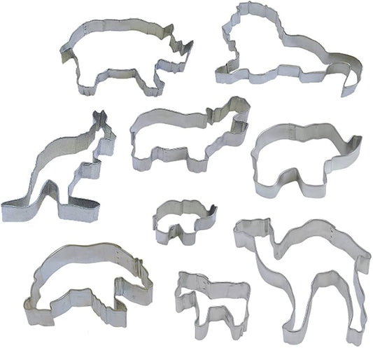 1973 Zoo Animal Metal Cookie Cutter Set