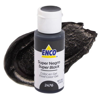 Super Black 1.41 oz Enco Gel Food Color