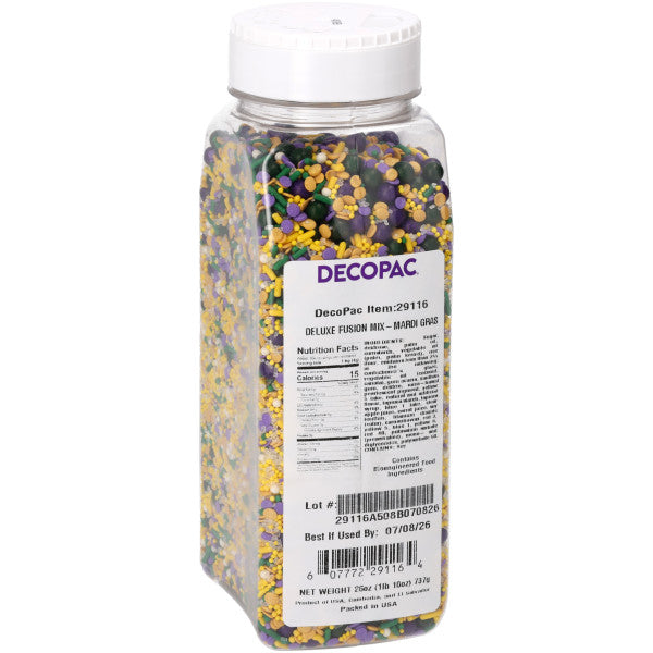 Mardi Gras Deluxe Fusion Sprinkle Mix 26 oz (Special Order)