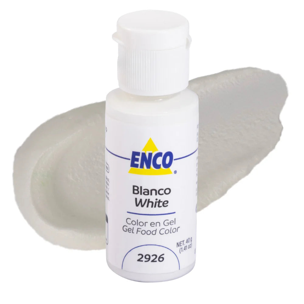 White 1.41 oz Enco Gel Food Color