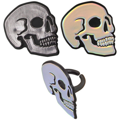 Metallic Skull Cake Rings Pk/144