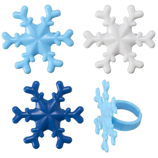 Blue Snowflake Cake Rings Pk/144
